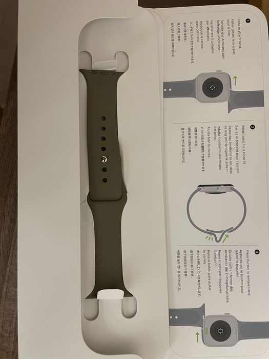 Curea Apple Watch 12 42mm, Olive, S/M, noua, nefolosita