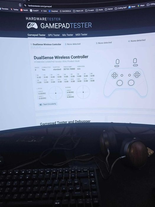 Dualsense Black Controller TMR