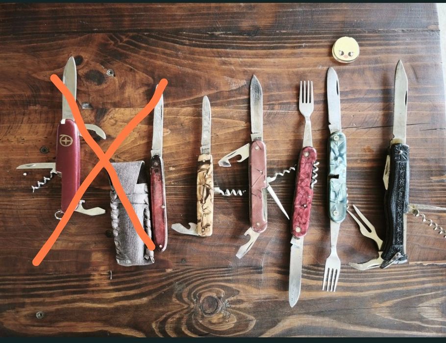 Лот старинни сгъваеми джобни ножове – Ретро / Колекционерски