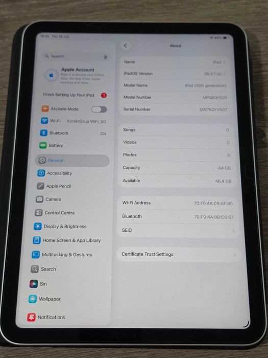 IPad 10 (2022) 10.9 10th Gen Wifi