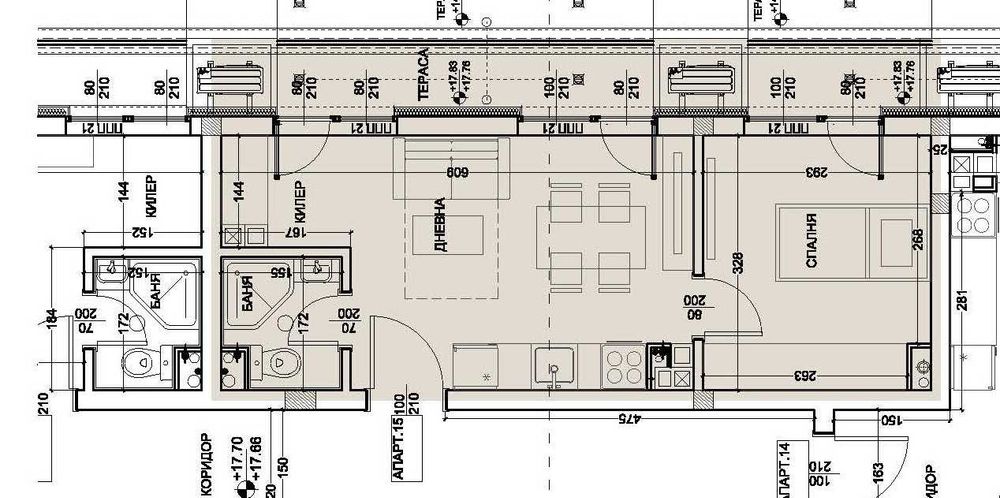 Продава се Двустаен апартамент в Варна, Левски - 60 кв.м за 1760 €/кв.м - Снимка #1