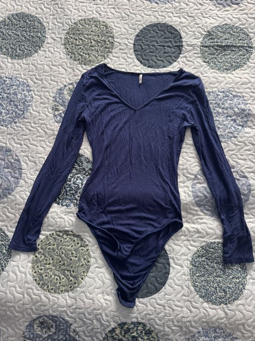 Синьо дамско боди