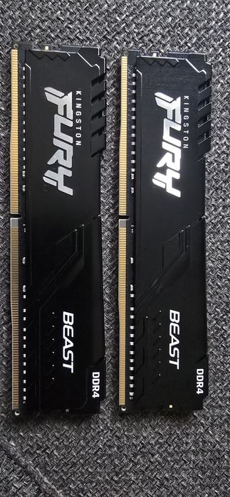 Memorie Ram Kingston Fury Beast Kit 32Gb ( 2 x 16Gb )Ddr4 3200 MHz CL16