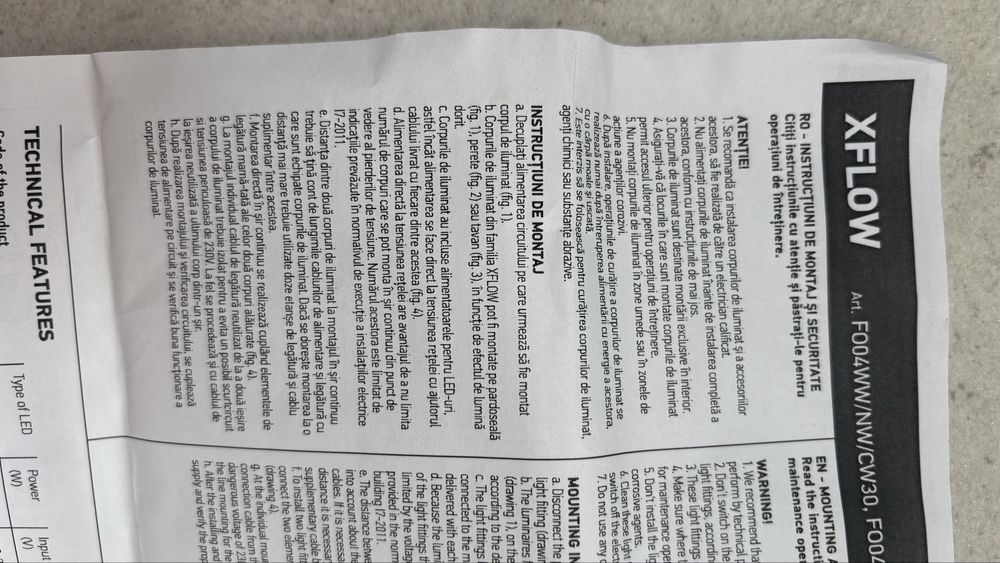 Proiector liniar LED Arelux ext sau int 100 cm, aluminiu satinat