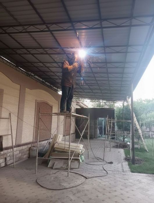 Навес,Перела.Крыша,Сварка/Монтаж,Демонтаж,Ремонт