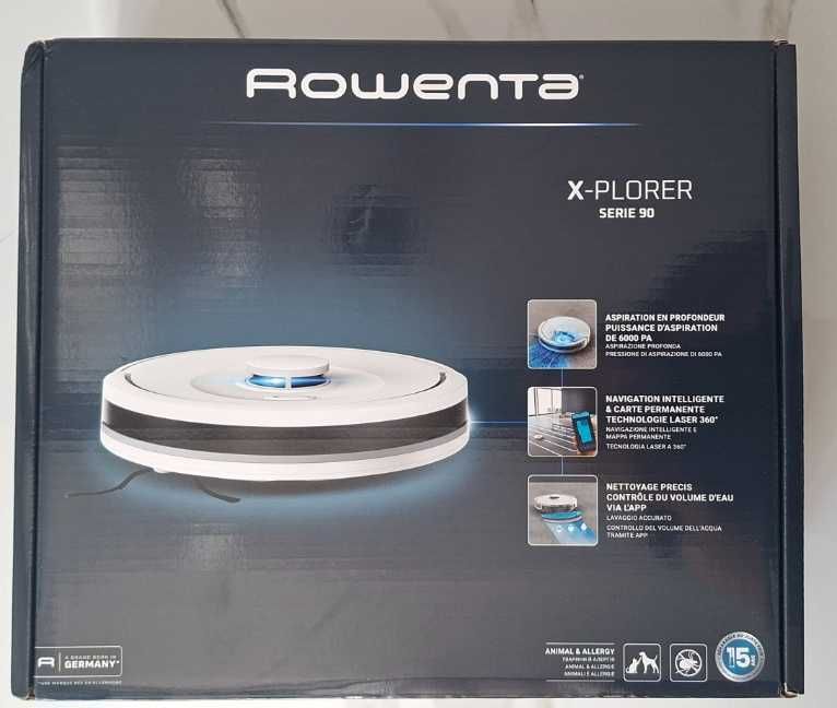 Прахосмукачка робот Rowenta X-PLORER Serie 90 Animal & Allergy RR8777WH - гаранция