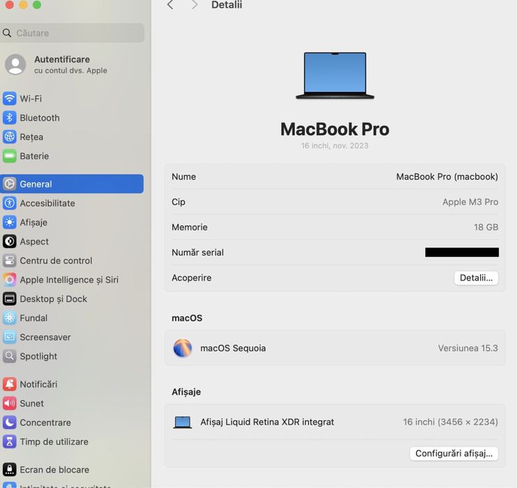 MacBook Pro M3 16-inch/ 512 Gb / Black