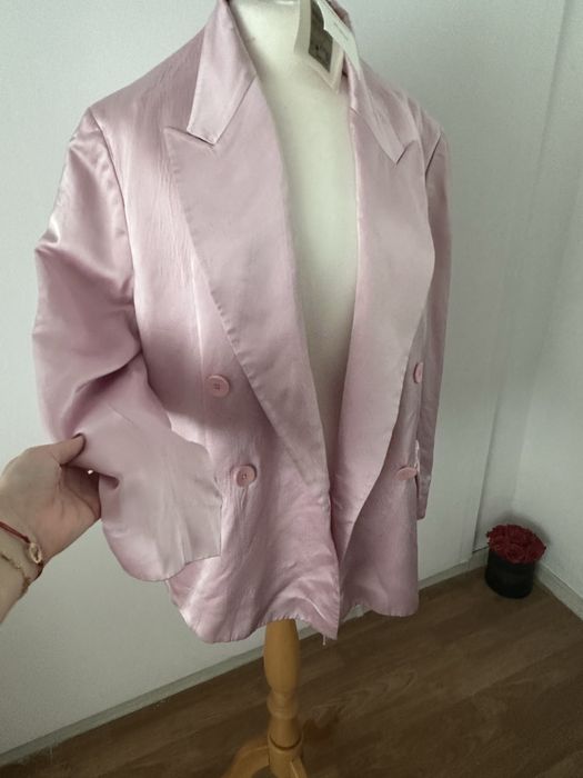 Massimo Dutti Studio Blazer Sacou rose