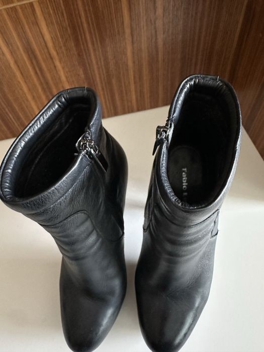 Botine din piele naturala negre Fabio Lenzi 36 dar se potrivesc la 37