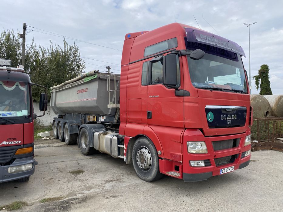 Ansamblu basculabil MAN TGX cu semiremorca Schwarzmuller