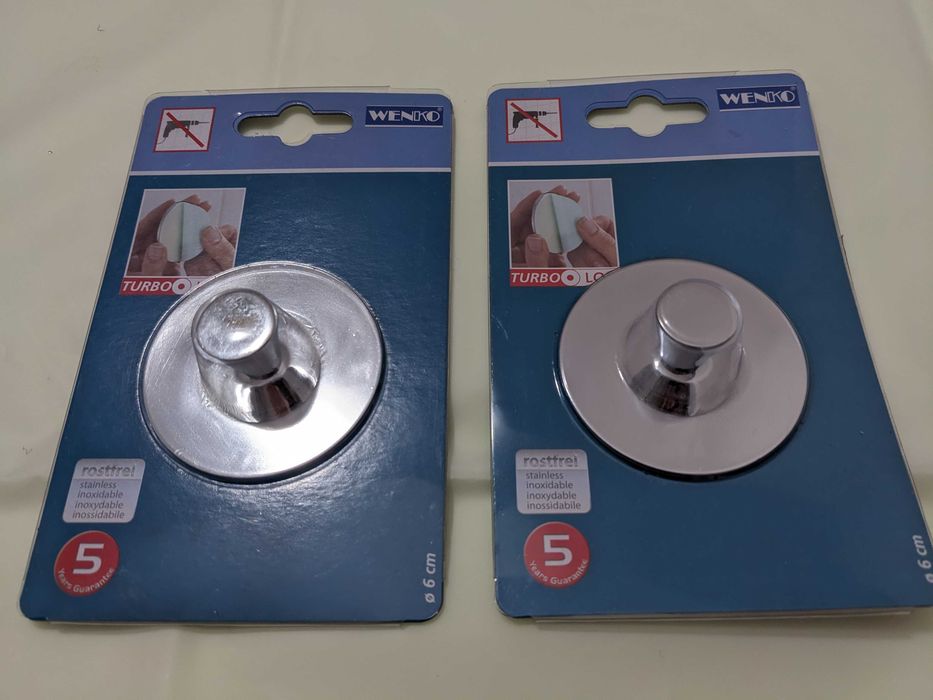 Set 2 cârlige autoadezive Wenko Turbo-Loc noi