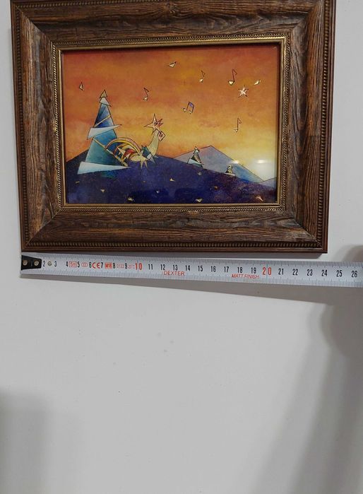 Tablou, pictură pe sticlă, idee cadou ,cocoș