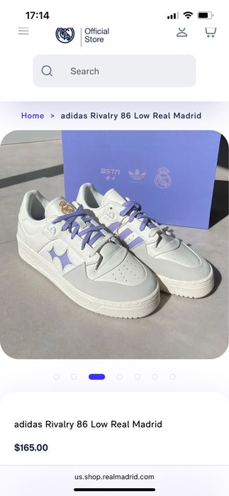 Adidas Rivalry 86 Low Real Madrid Limited Edition