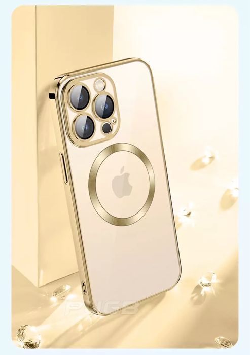 Iphone 13/14/15/16E/16/17 PRO MAX AIR Husa Luxury Silicon Clea Magsafe