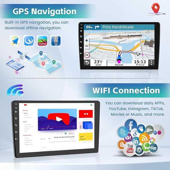 Navigatie auto  2+64G pentru Audi Q5 2010-2018