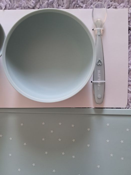 Set diversificare bebeluși din silicon Nattou (4 piese), Nou în cutie