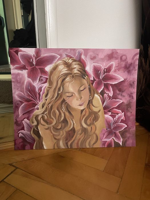 Portret cu flori