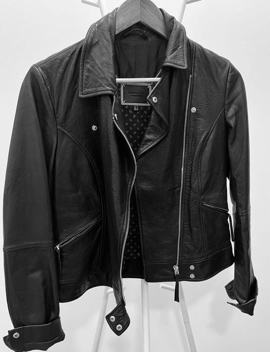 Jacketa dama piele, Massimo Dutti, NOUA