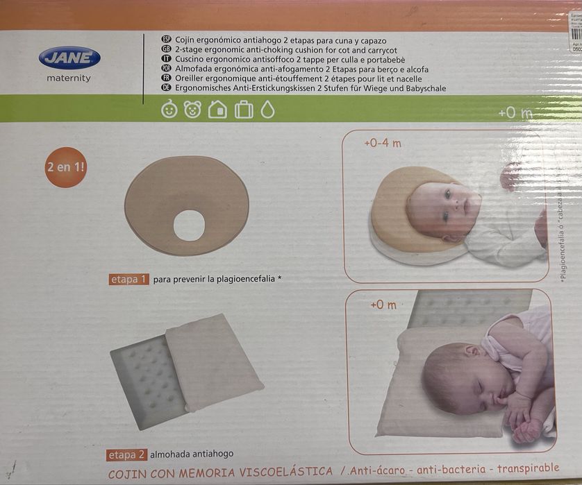 JANE Възглавничка против задушаване за количка и кошара 2 в 1