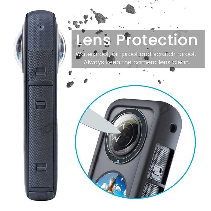 Protectie obiective lentile de sticla pentru camera Insta360 ONE X2