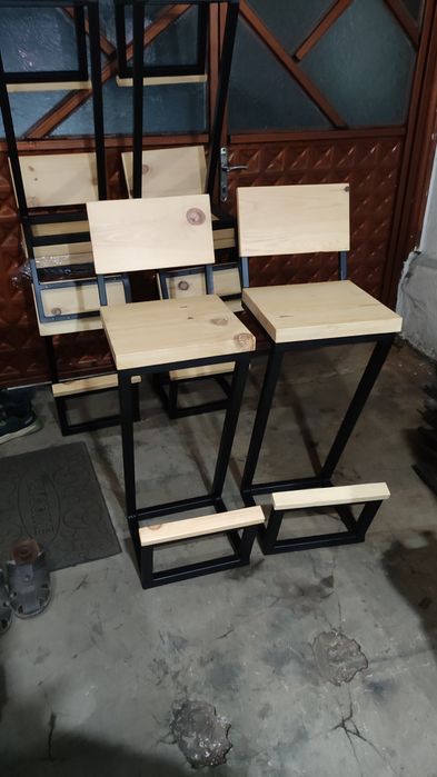 Бар столове масив и желязо