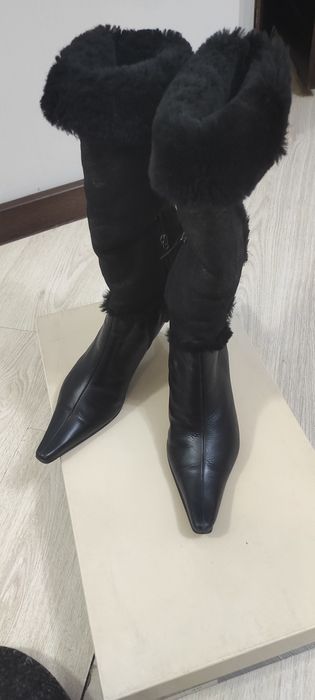 Сапоги кожаные женские