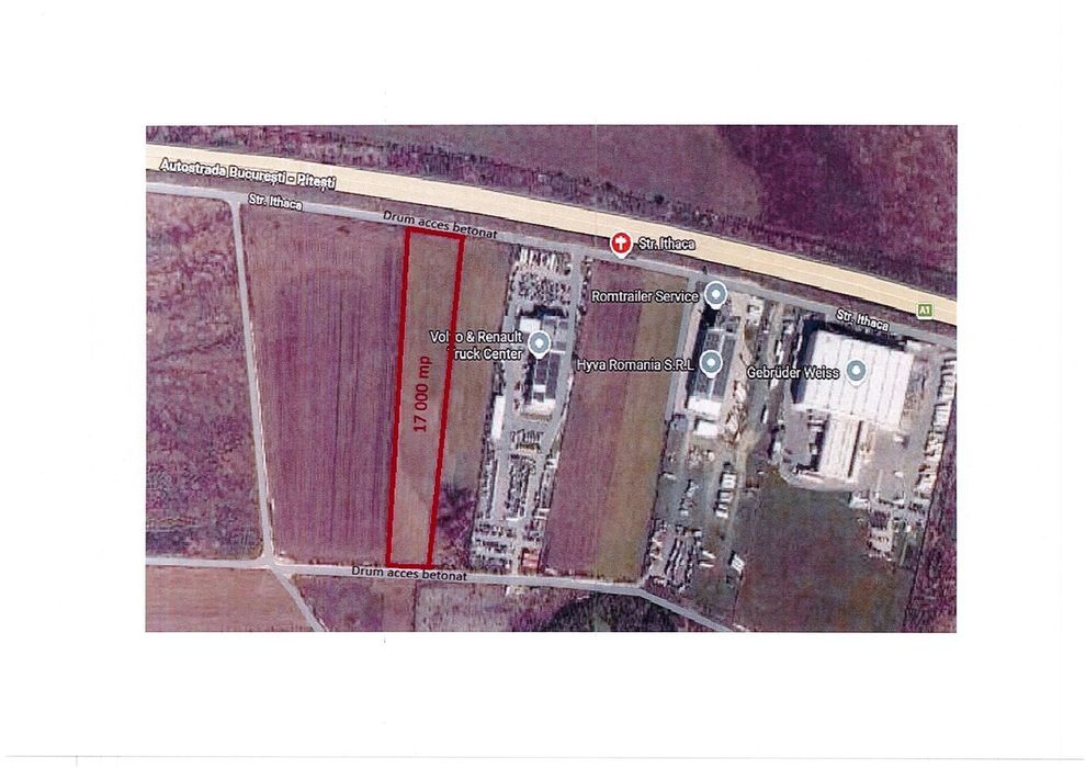Teren intravilan 17.000 mp A1 km 25 Bolintin-Deal 6 km A0 langa VOLVO