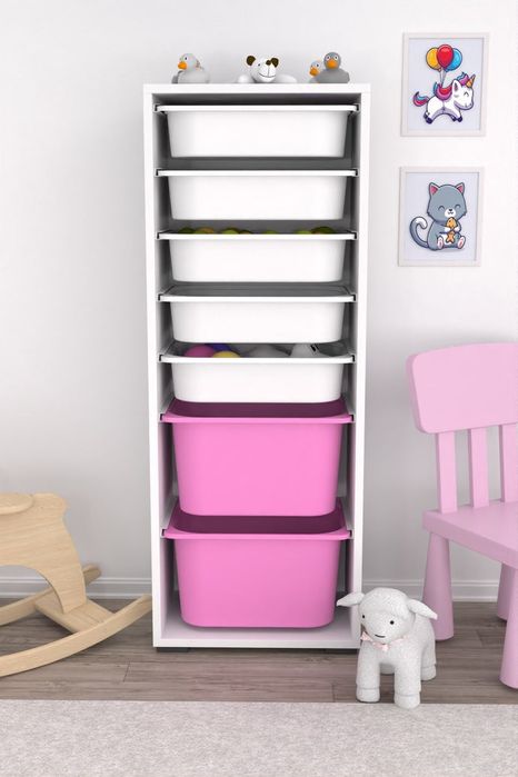 Етажерка за играчки със 7 кошници Промоция!