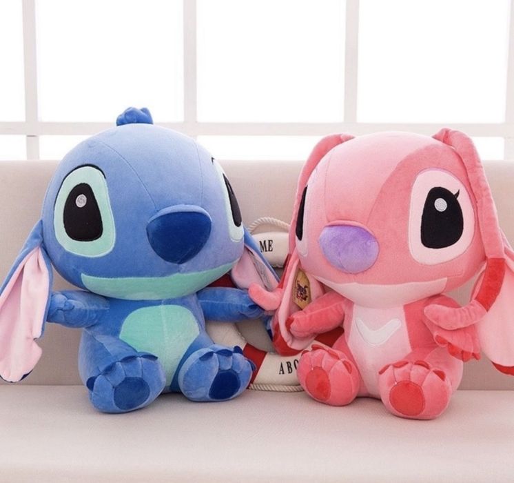 Set Jucarii Plus Stitch Roz si Albastru - Lilo & Stitch 50 cm