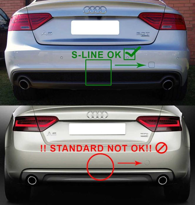 Prelungire bara spate fusta spoiler lip difuzor AUDI A5 8T COUPE