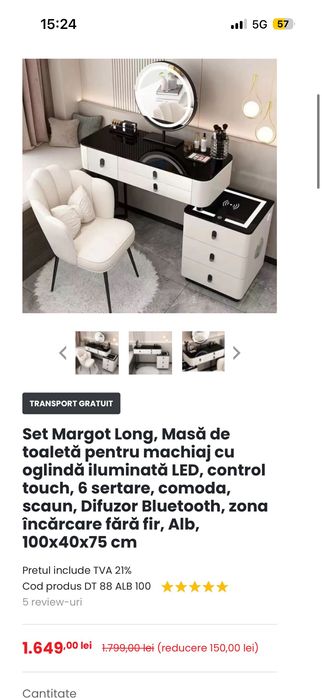 Măsuță pentru machiaj