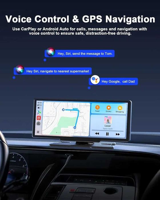 Нов Avylet 8.1" – Безжичен Apple CarPlay и Android Auto + Камера ...
