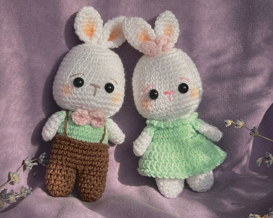 Ръчно изработени играчки амигуруми комплект за подарък или декорация