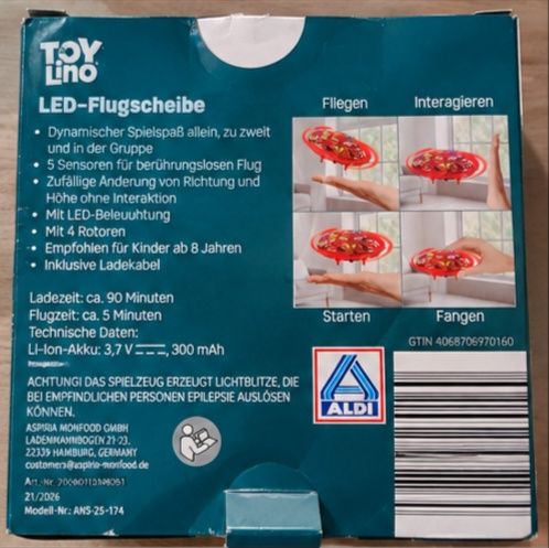Disc zburător Led care zboară TOY-Lino