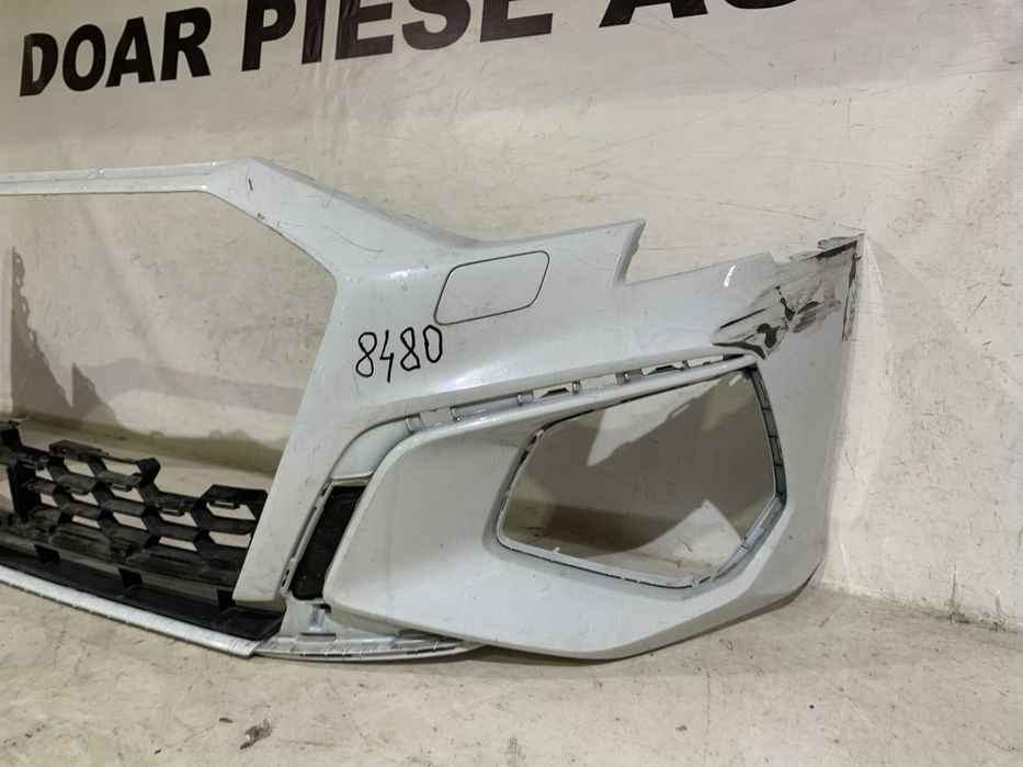 Bara fata Audi A3, S-Line, 2019, 2020, 2021, 2022, 2023, 2024, cod origine OE 8Y0807437F, cu gauri pentru spalatori faruri.