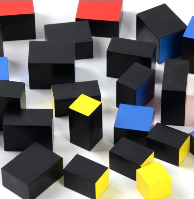 Montessori Trinomial Cube Монтесори Триномно Сензорно Кубче дървен