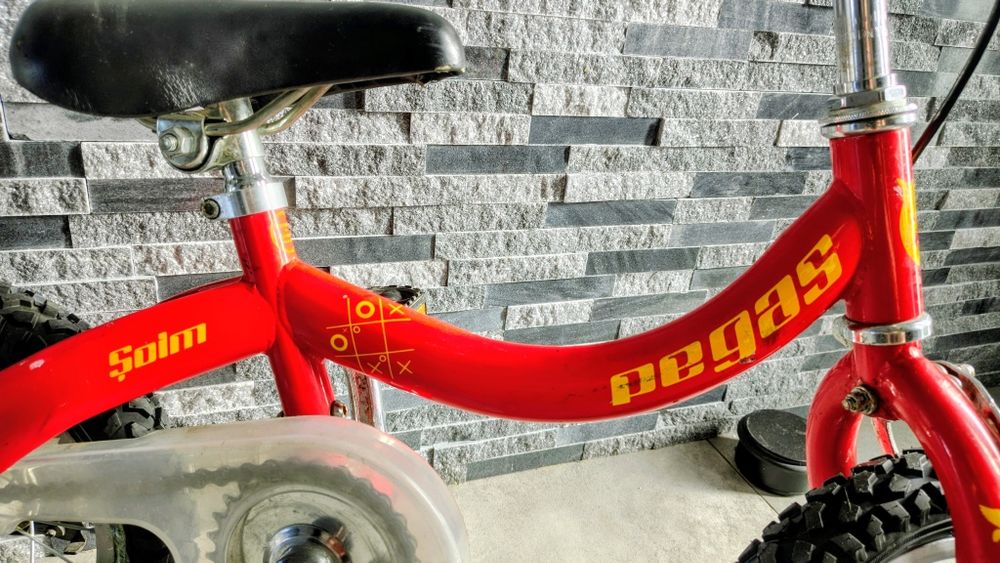 Bicicleta Pegas Soim 2in1 pentru copii, 12", Rosu