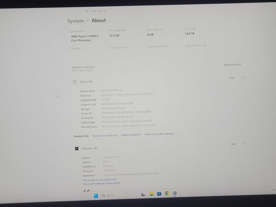 PC gaming R5 5600 | RX 6600 | 32GB Ram | 2TB