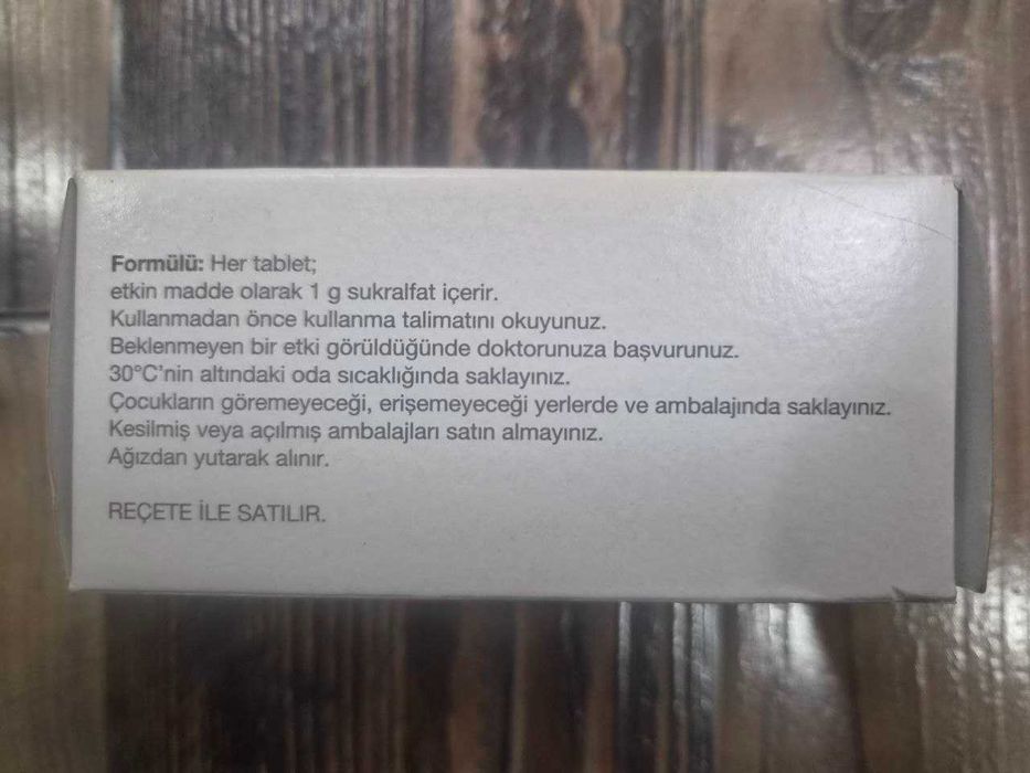 Продается Antepsin 1 g Tablet (Sukralfat)