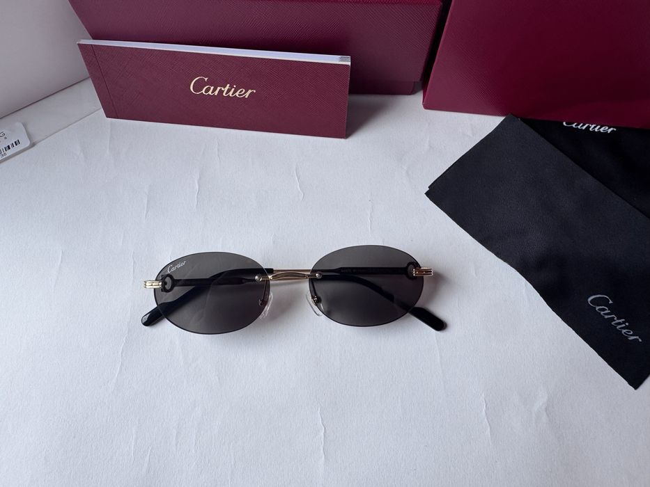 Ochelari de soare Cartier Oval-Rimless CT0579S 145, Noi