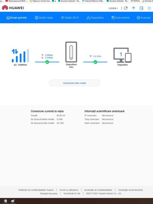 Router Wireleless Huawei B311-221, SIM LTE, 4G, 150 Mbps - poze reale