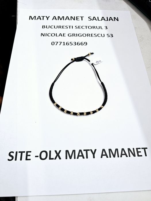 Vand bratara cu bilute din aur 14 k cod 514
