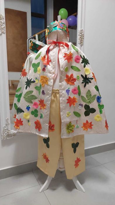 Costum Pelerina Toamna Baiat recolta frunze legume fructe vant serbare