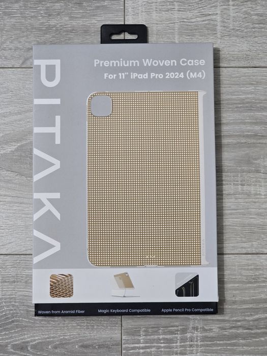Husă Pitaka iPad Pro 11" compatibilă Magic Keyboard – Galben/Alb