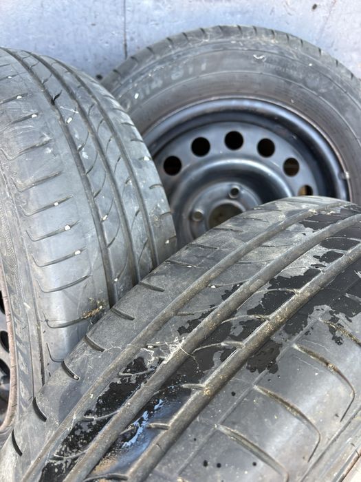 Vand 4 roti cu anvelope de vara+4 anvelope de iarna 165/70/14