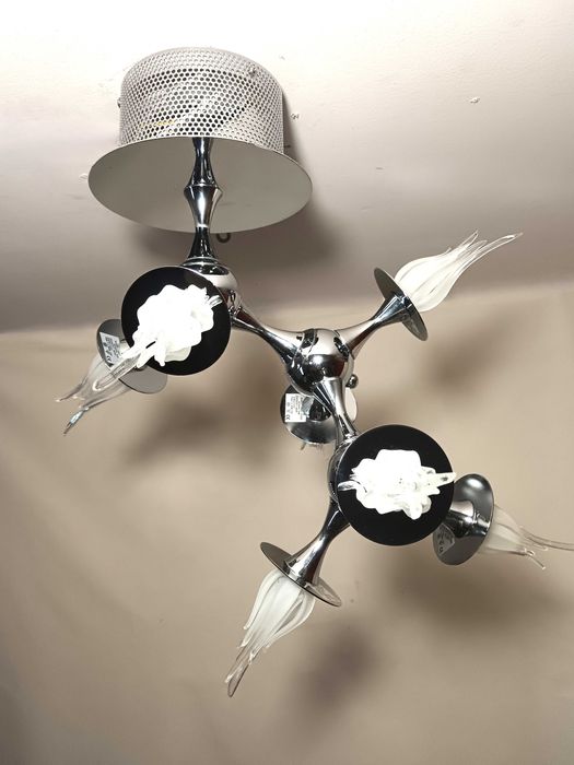 Lustra, Art Deco, Postmodern, Aureliano Toso, Murano Tulip, vintage