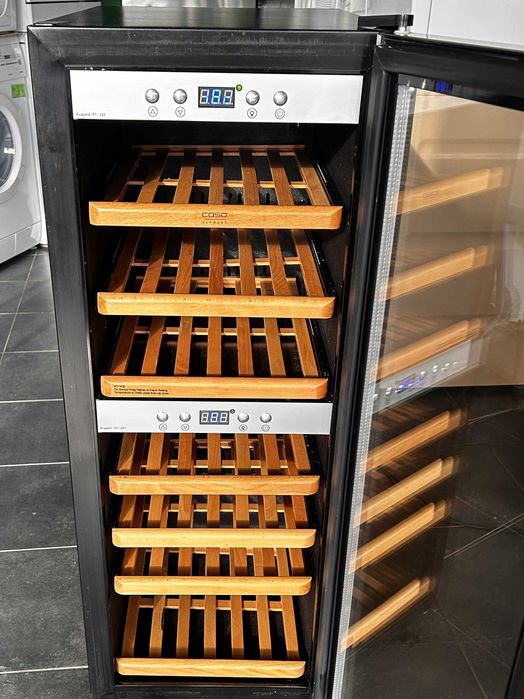 Oхладител за вино CASO WineMaster 38  двузонов – Отлично състояние с ГАРАНЦИЯ!