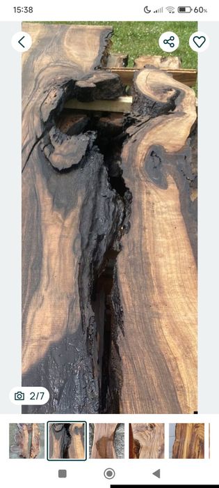 Lemn nuc, stejar, paltin, ulm, dud, cireș  pentru blaturi rășină epoxidică