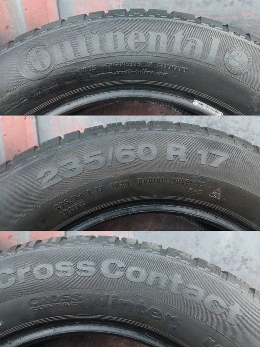 3броя. зимни гуми 235/60/17 Continental Cross Contact Winter
dot22
7mm
