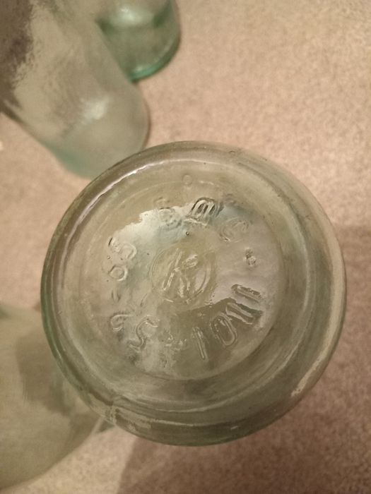 Ретро стъклени буркани / бутилки, термични - 4 бр